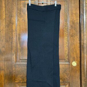 Zara Black Knitted Midi Skirt
